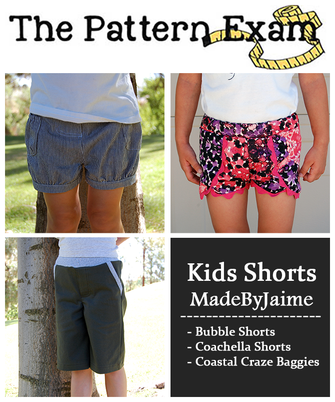 Kids Shorts Review at ThePatternExam.com - Jaime Johnson