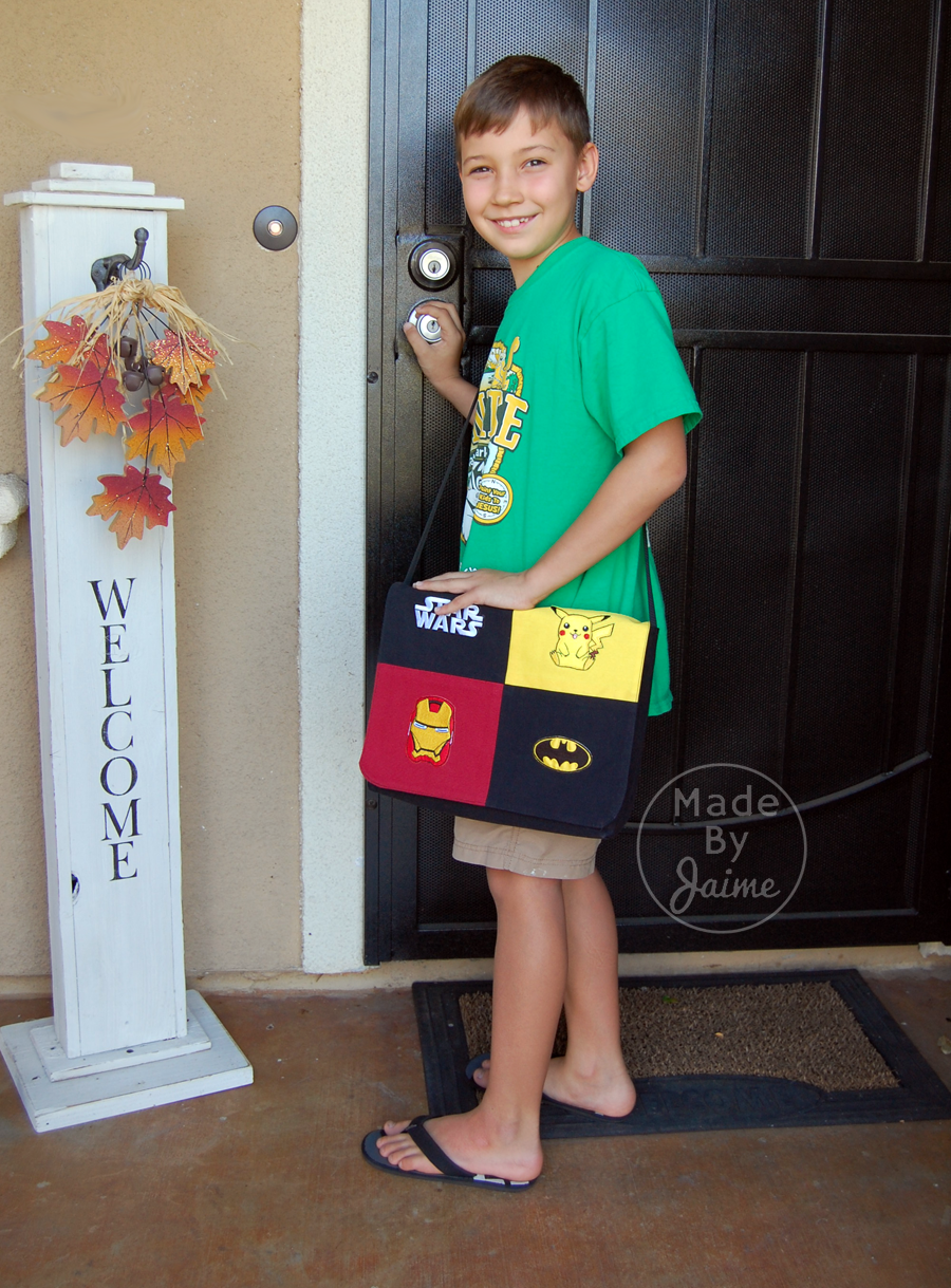 Color Blocked Messenger Bag | MadeByJaime | TheFabricMarket.com